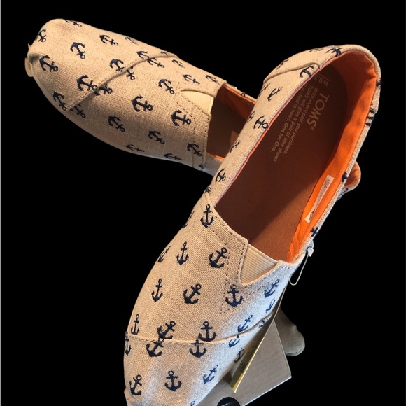 Toms Natural Burlap with Anchors Classics - Picture 4 of 5